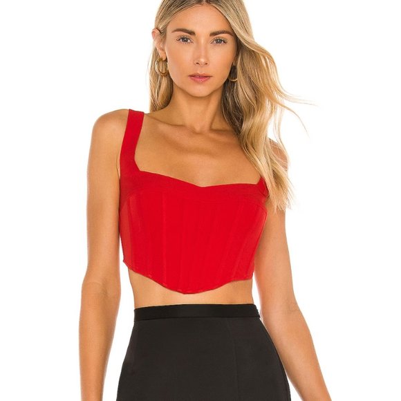 REVOLVE Tops - Red Mini Corset Bustier X Revolve x Bardot NWOT
